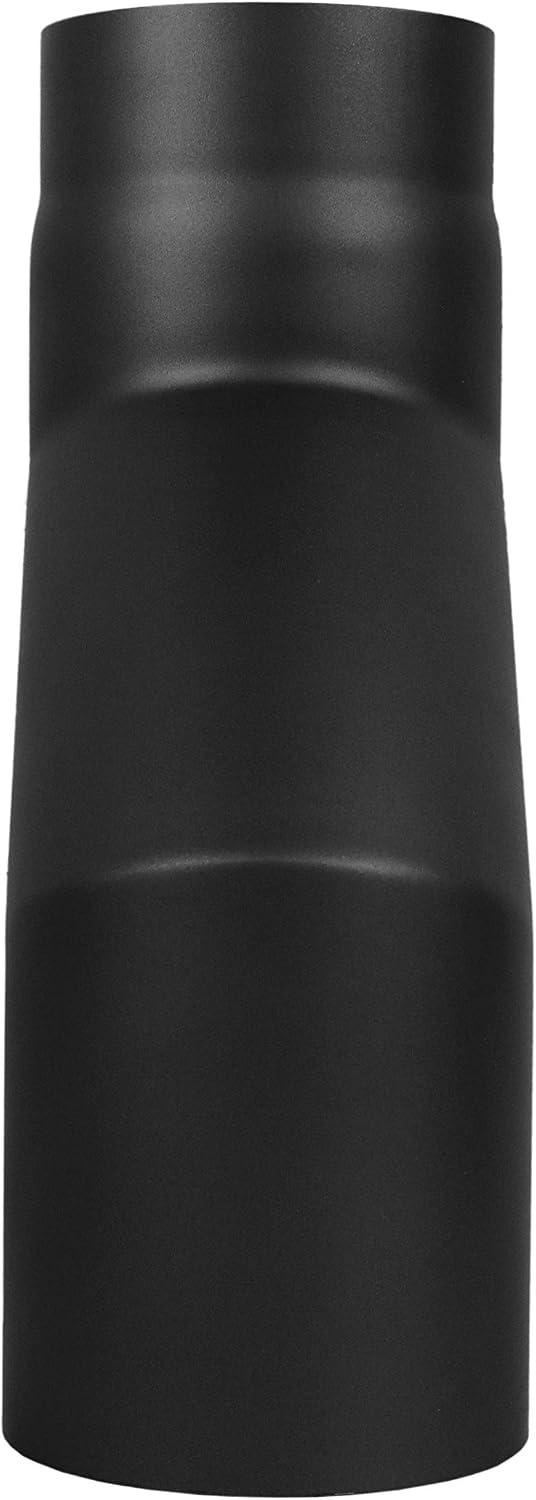 LANZZAS Ofenrohr Versatzbogen 120 mm, im Durchmesser, DN, Ø 150 mm, in der Farbe schwarz-metallic -