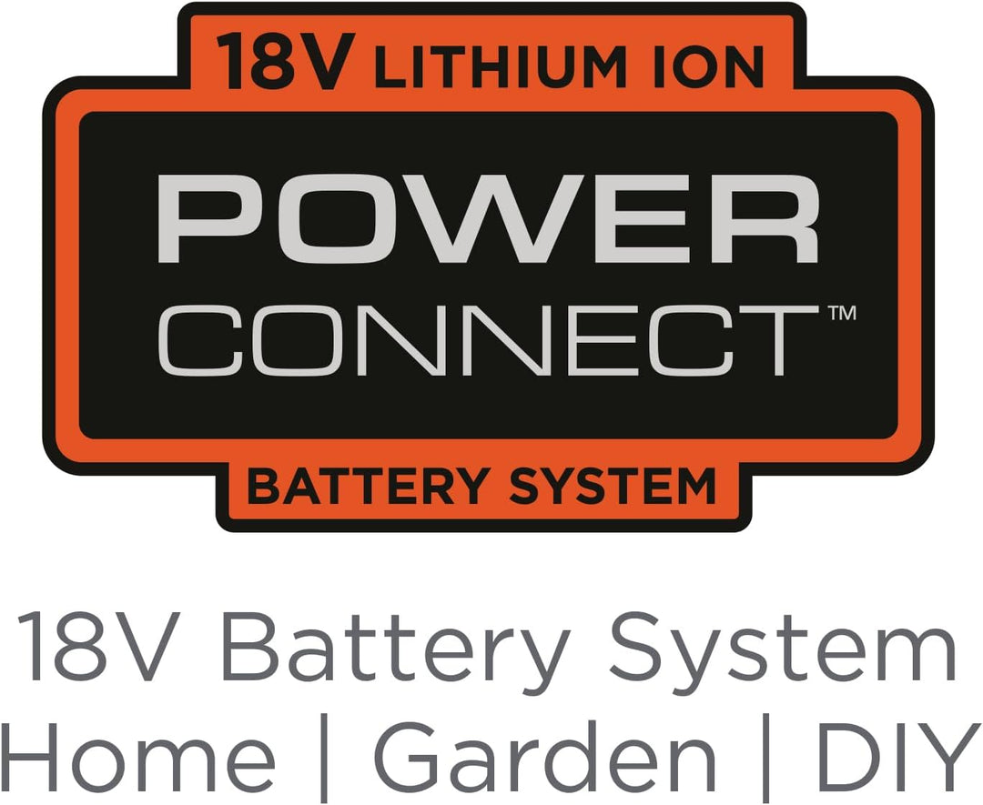 Black+Decker Akku-Laubbläser GWC1820PCB (18 Volt, bis zu 209 km/h Blasgeschwindigkeit, entfernt mühe