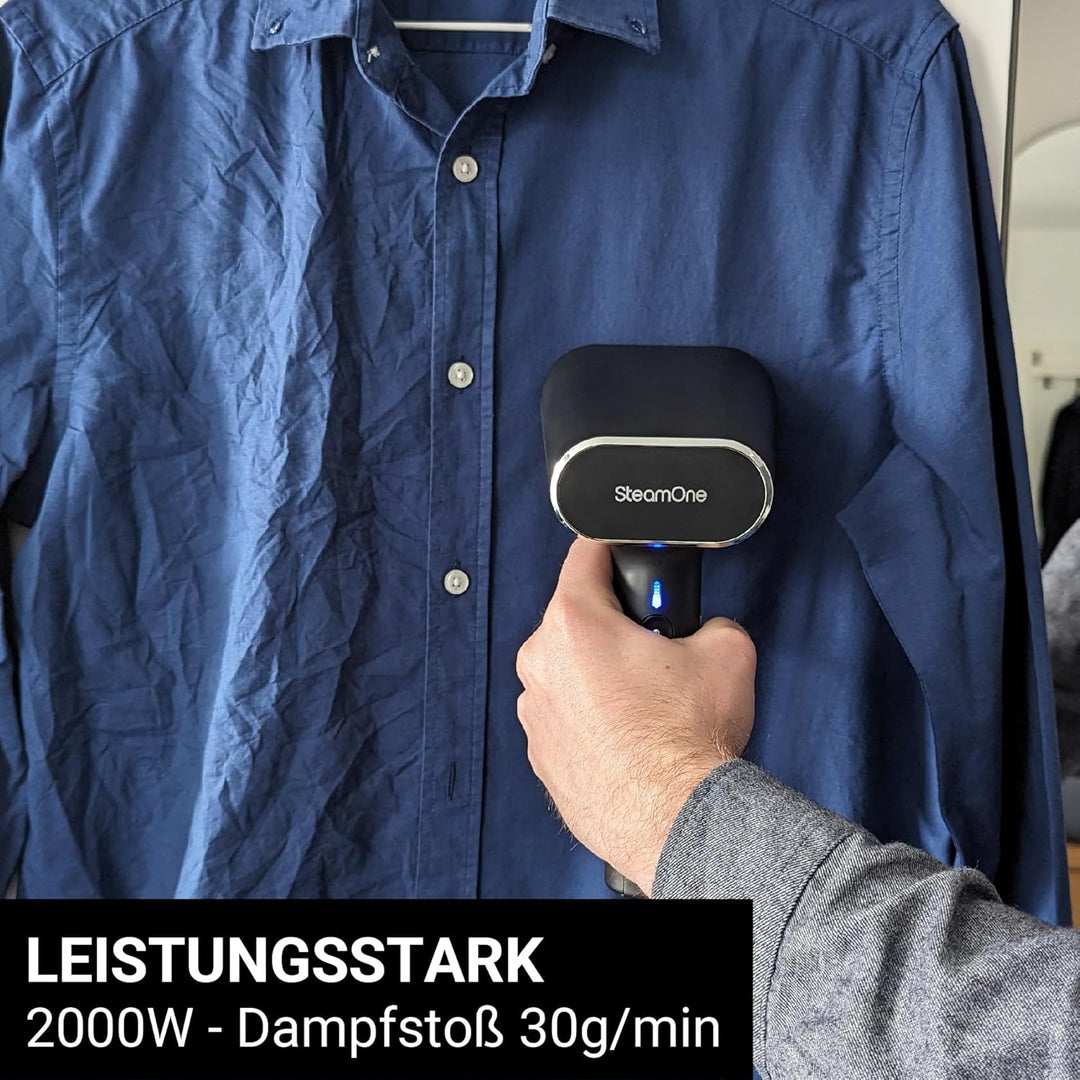 SteamOne - Steamer & Dampfglätter EUXL400B mit 2000W, 30g/min - Dampfbügler mit 27min Autonomie, 400