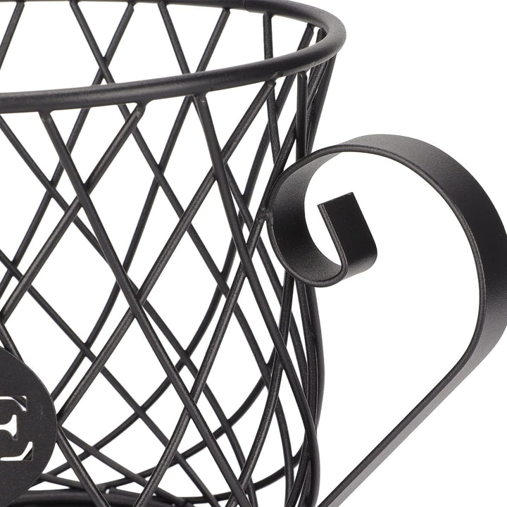 Kaffee-Kapselkorb für 25-30 Kapselhalter aus Metall, Kapselhalter für Kaffee, Büro, Schwarz, Schwarz