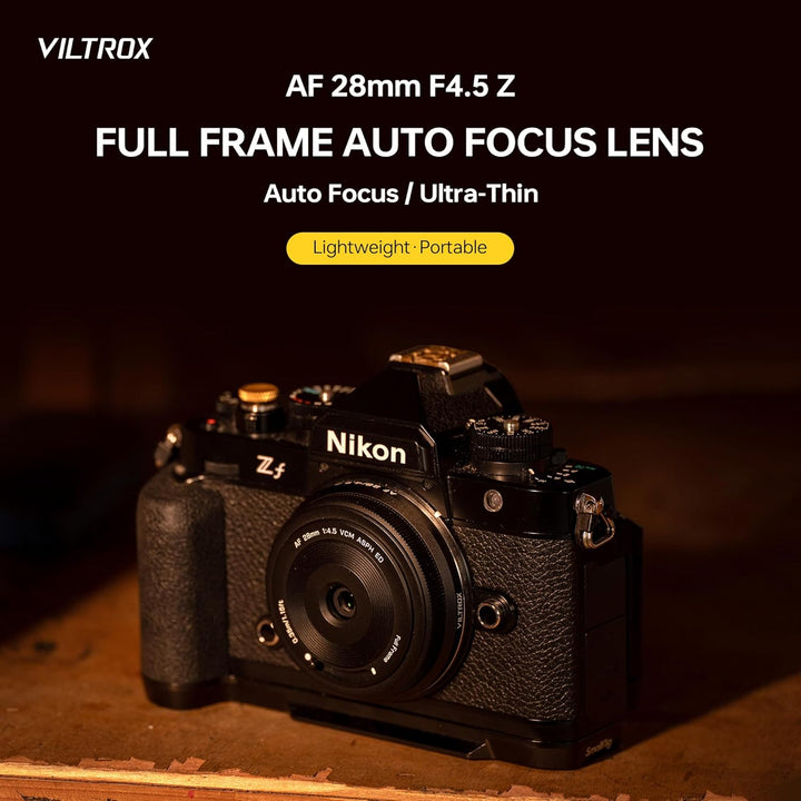 VILTROX AF 28mm F4.5 f/4.5 Pancake-Objektiv für Nikon Z-Mount, Weitwinkel-Vollformat-Autofokus-Objek