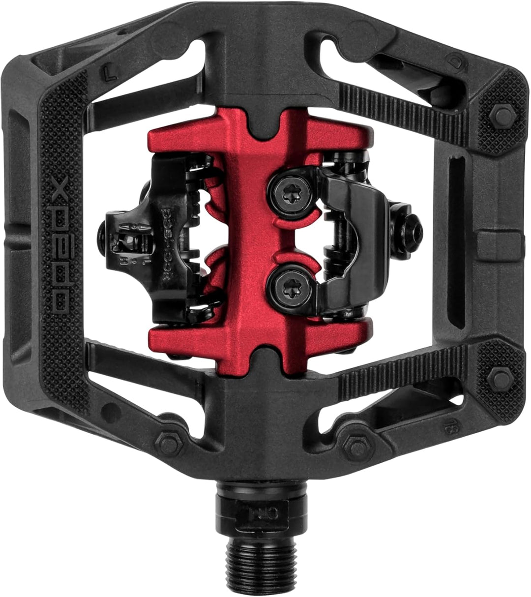 Xpedo Unisex – Erwachsene GFX Neo Fahrradpedale, schwarz/rot, 9/16 Zoll