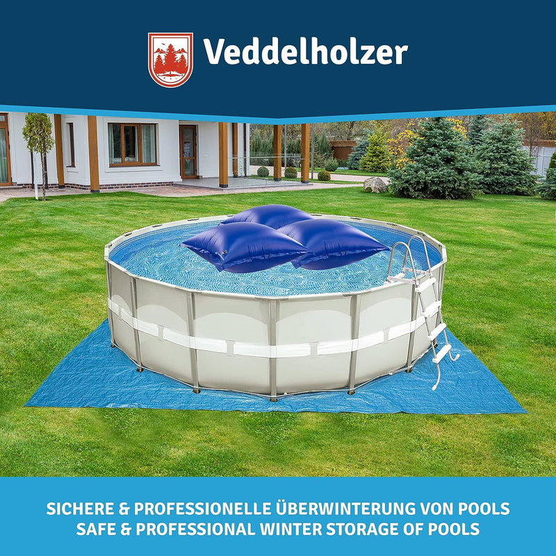 Veddelholzer 4 Mal XXL 120 x 120 cm Luftkissen Poolkissen Winter zur Poolabdeckung. Perfektes Pool Z