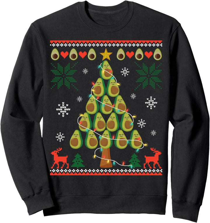 Avocado Christmas Tree – Avocado Lover Ugly Xmas Sweater Sweatshirt