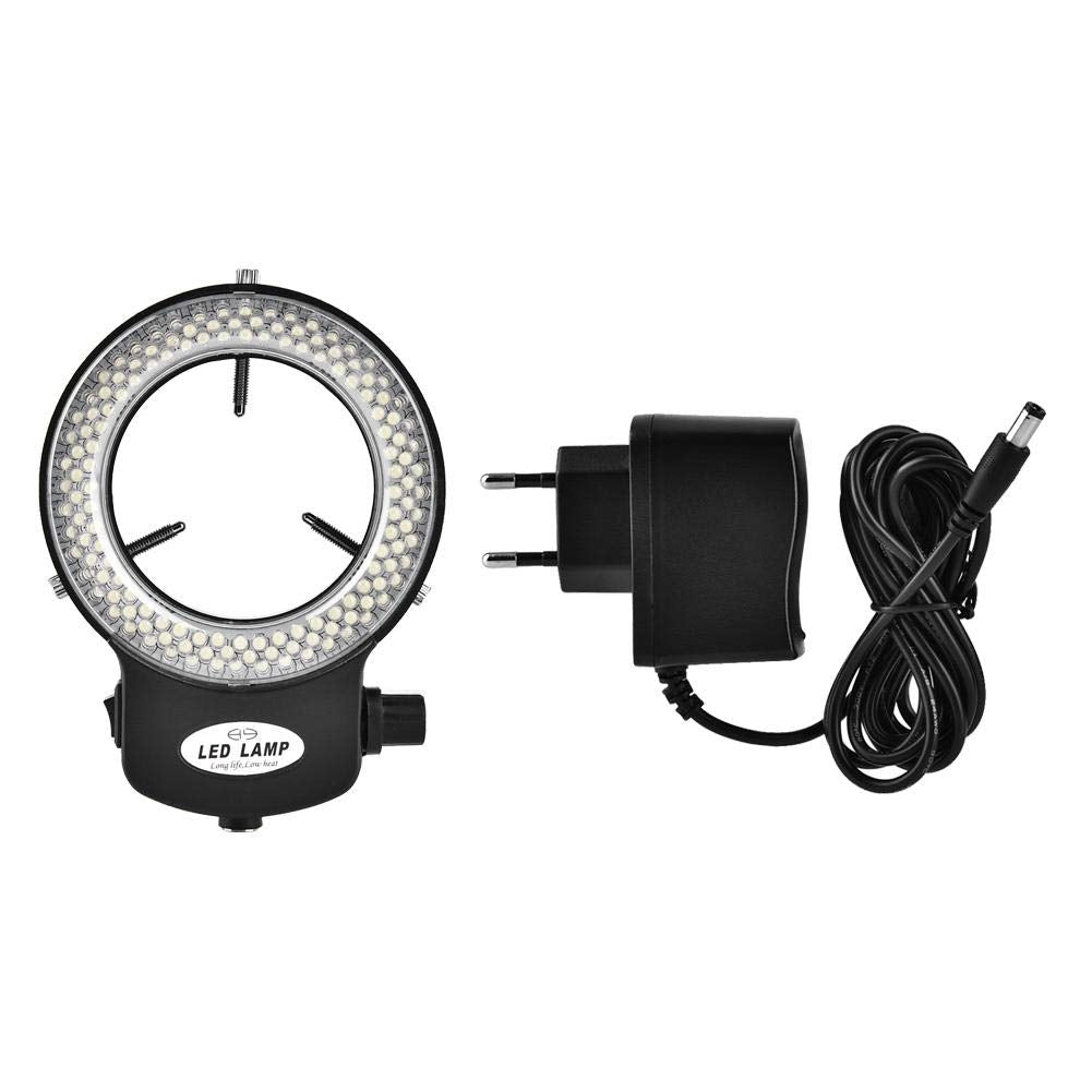 LED Ringlicht, LED Kamera Ring, Optische Ringleuchte Mikroskop Kamera mit 144 LED Perlen Lichtquelle