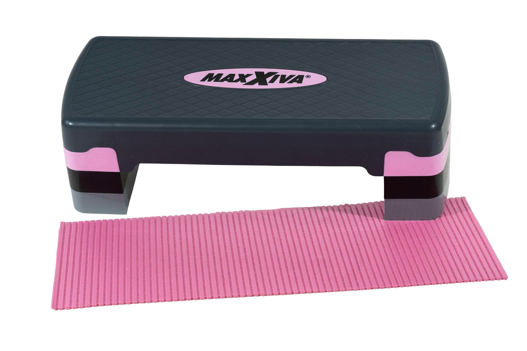 MAXXIVA® Stepper Aerobic-Fitness-Steppbrett 80 x 30,5// 67 x 27 x 10/15/20 cm höhenverstellbar Homet