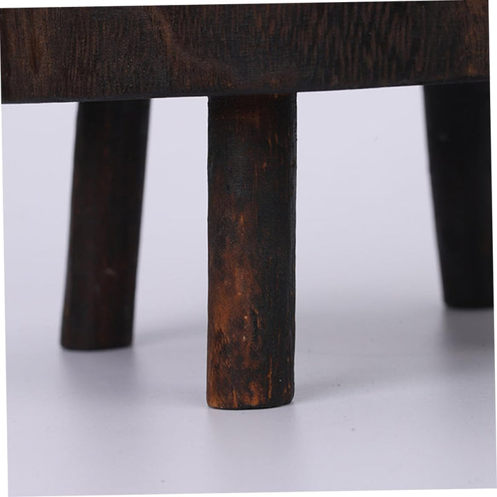 Holzpflanzständer, 20 cm rund, Innenbereich, Gartenpflanztopf Riser, kleiner Gartenhocker für den In
