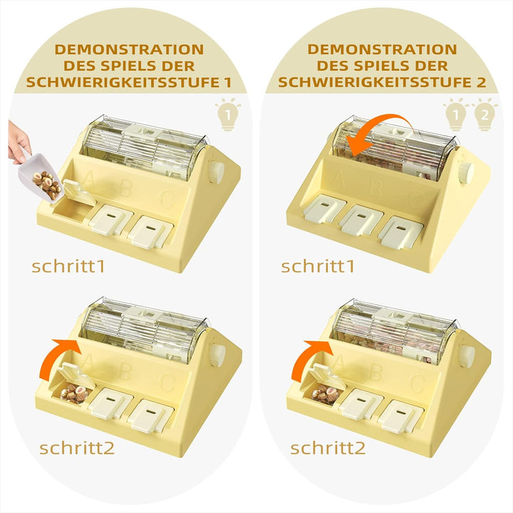 KADTC 2-in-1-Puzzlespielzeug zum Rollen (pfotenaktiviert, 0,4kg Kapazität), Verstellbarer Anti-Schli