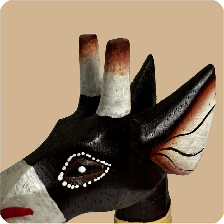 Simandra XXL afrikanische Holzfigur Giraffe Deko Holz Figur Skulptur Afrika Grösse Klein