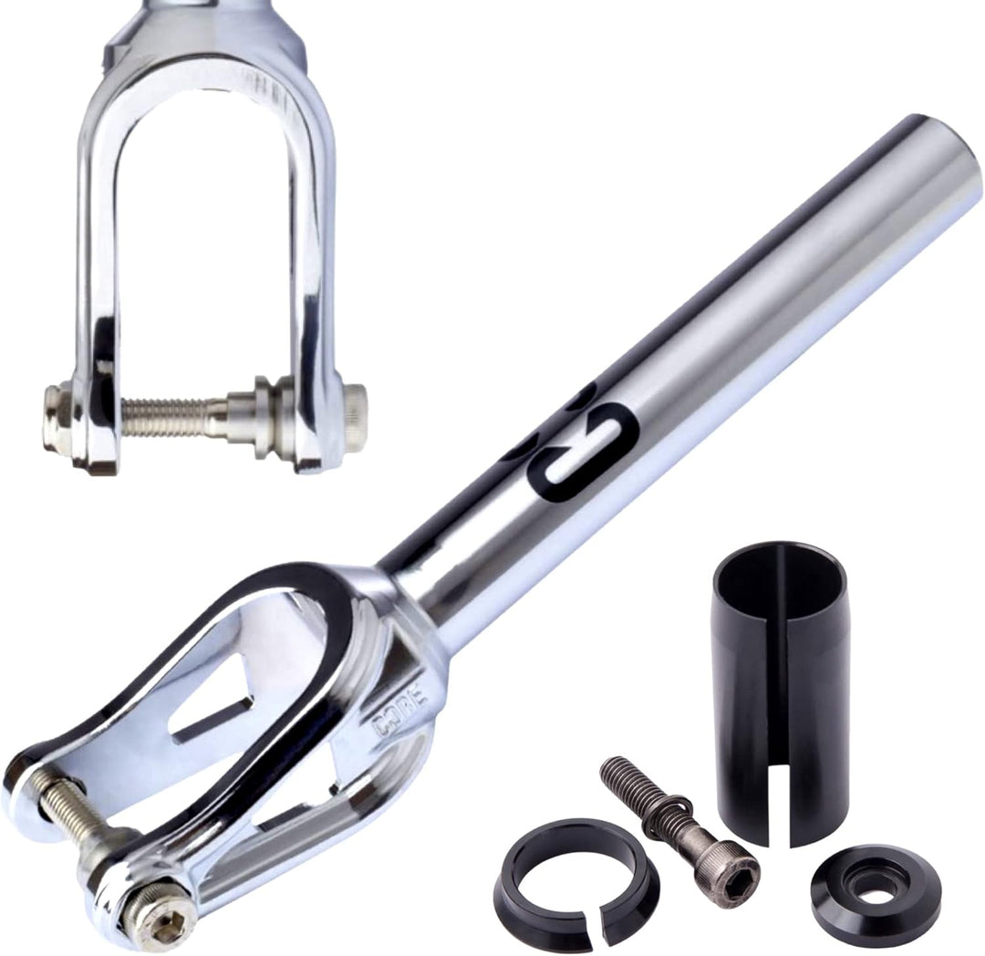 CORE SL Stunt-Scooter Fork IHC Park Trick Tret Roller Ersatz Gabel + F26 Sticker Silber, Silber