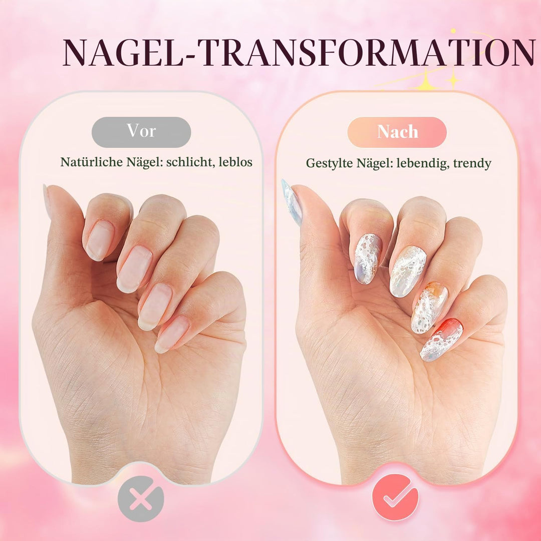 JODSONE UV Gel Nagellack Set, 8 Farben Poke Gel Nagellack-Set mit beinhaltet Base Coat, Top Coat, Ho