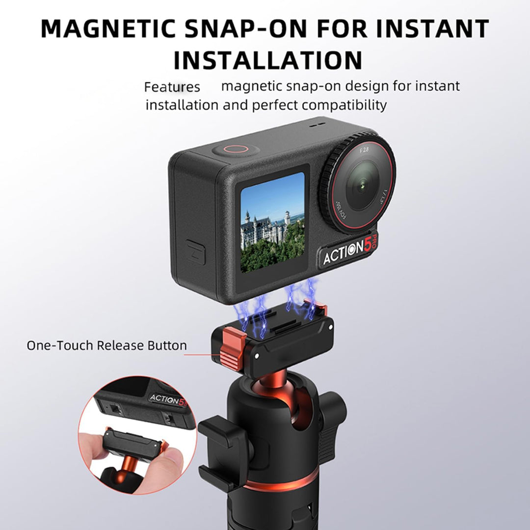Schnellwechsel-Stativ Ausziehbarer Selfie-Stick für DJI Osmo Action 4/5 Pro, Multifunktionale Verlän