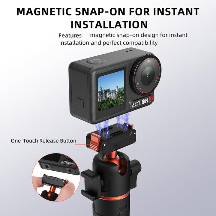 Schnellwechsel-Stativ Ausziehbarer Selfie-Stick für DJI Osmo Action 4/5 Pro, Multifunktionale Verlän