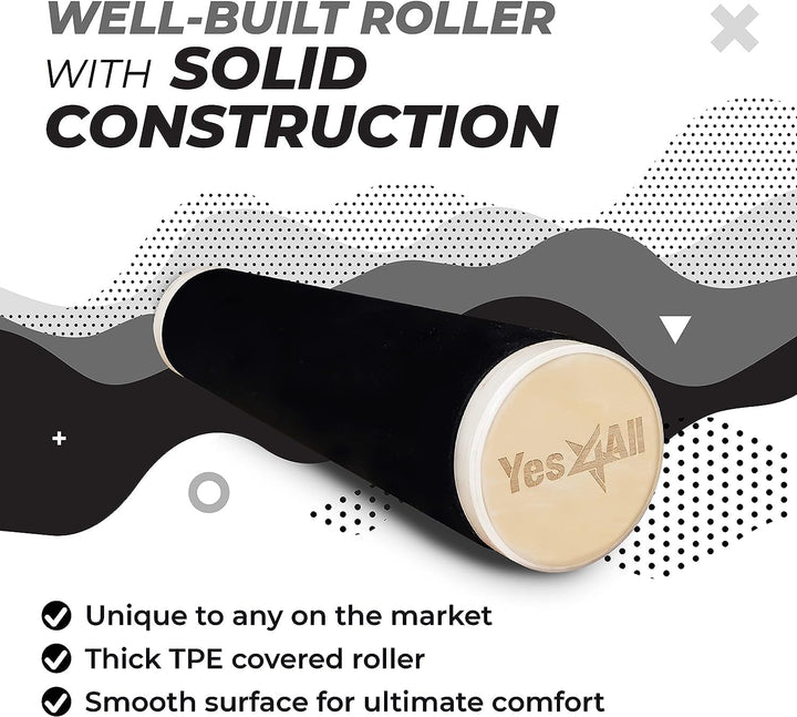 Yes4All Indoorboard aus Holz, Surf Balance Board mit glatter Oberfläche und Rolle für alle Trainings