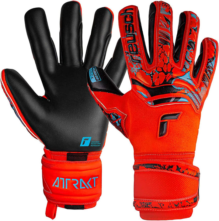 Reusch Unisex – Erwachsene Torwarthandschuhe Attrakt Gold X mit Hervorragendem Grip und Innennaht Sc