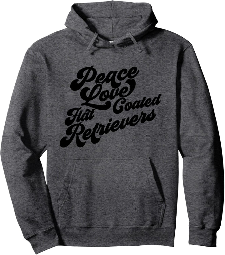 Peace Love Flat Coated Retrievers ADG101c Pullover Hoodie