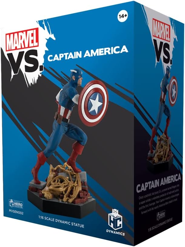 Eaglemoss MVSEN002 30600604121 Captain America Schlacht Pose Figur Massstab 1:18, Bunt, único