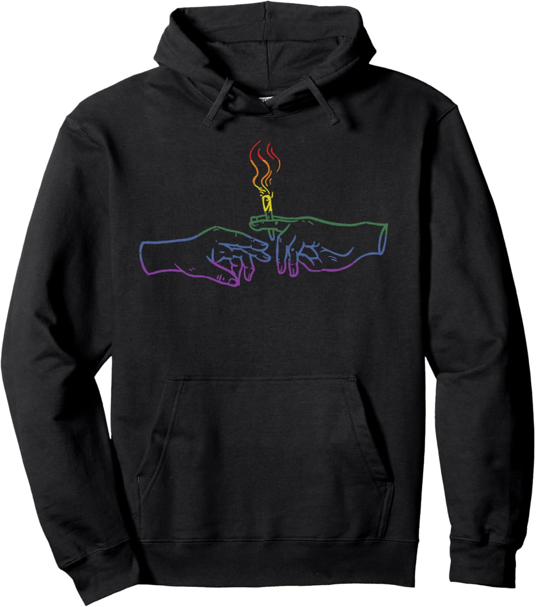 Bisexual Gay Queer Trans Bi LGBTQ Freedom Peace Smoke Drugs Pullover Hoodie