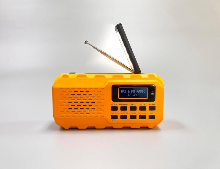 NEWTRO MULTIFUNKTIONS-KURBELRADIO DAB+/DAB/FM - MULTIFUNKTIONALES DIGITALRADIO MIT Taschenlampe, LES