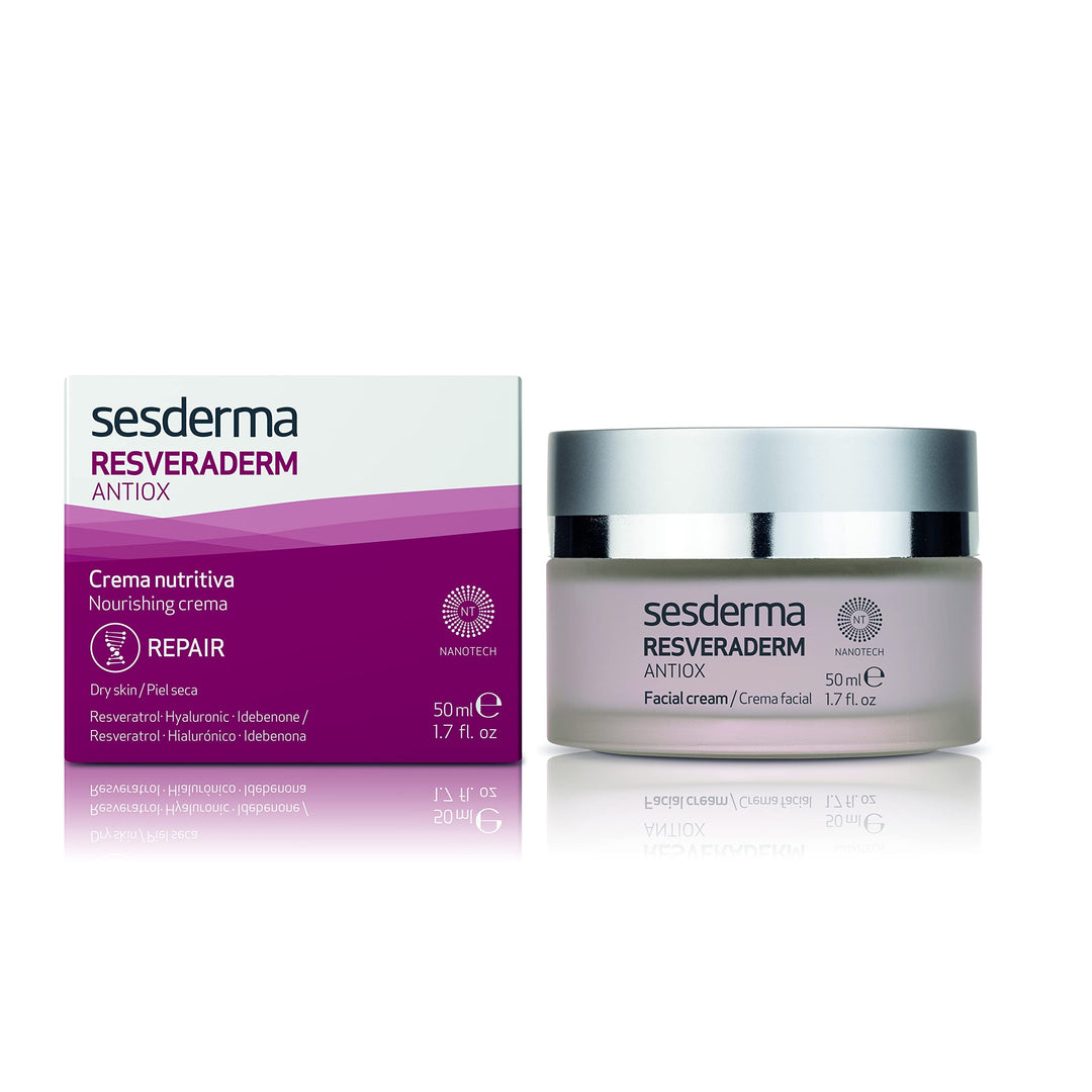 Sesderma | Resveraderm Antiox Nährende Creme | Anti-Aging-Pflege | Vitamin C | Vitamin E | Antioxida