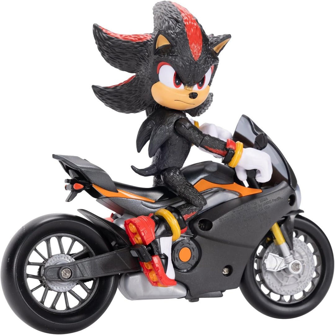 Sonic 3 der Film Shadow-Figur, 15 cm, beweglich, inklusive Shadow-Mobile von Jakks Pacific, Akustisc