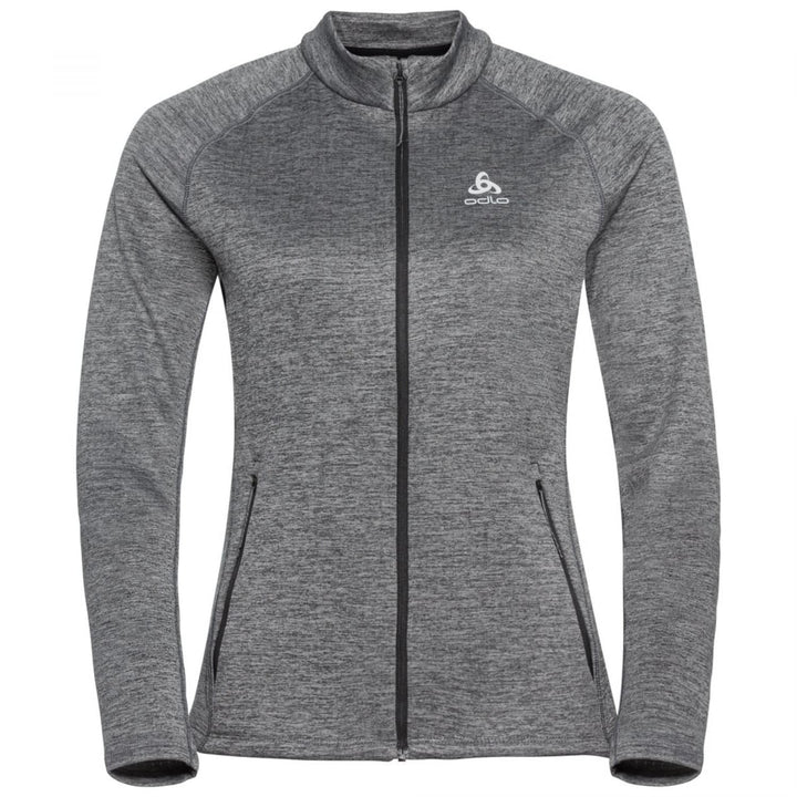 Odlo Damen Tencia_542561 Langarm Shirt mit Reissverschluss (1er Pack) XL Dark Grey Melange, XL Dark