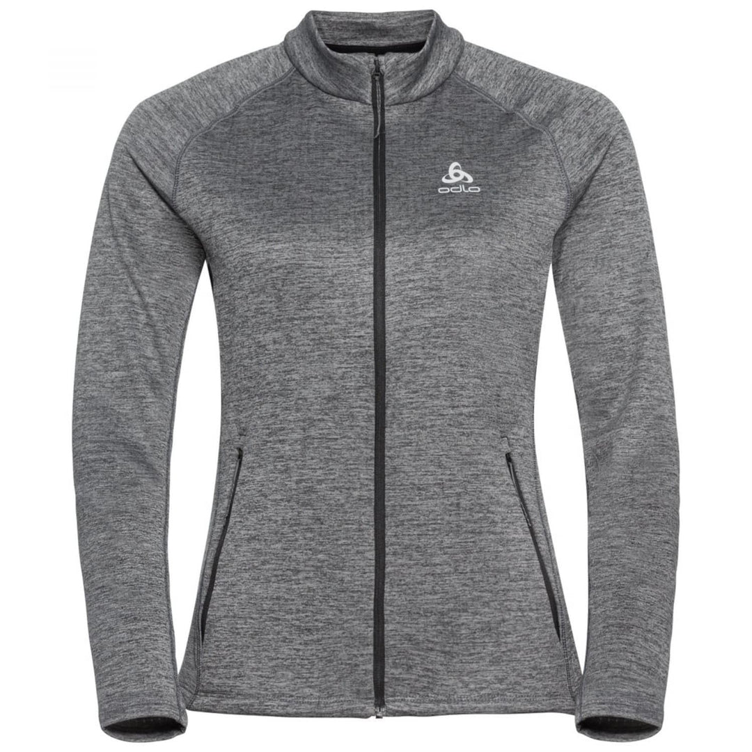 Odlo Damen Tencia_542561 Langarm Shirt mit Reissverschluss (1er Pack) XS Dark Grey Melange, XS Dark