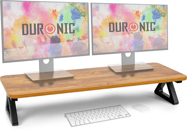 Duronic DM06-2 AW Monitorständer, 82 x 30 cm, Schreibtischaufsatz Erhöhung Bildschirmständer, Dual M