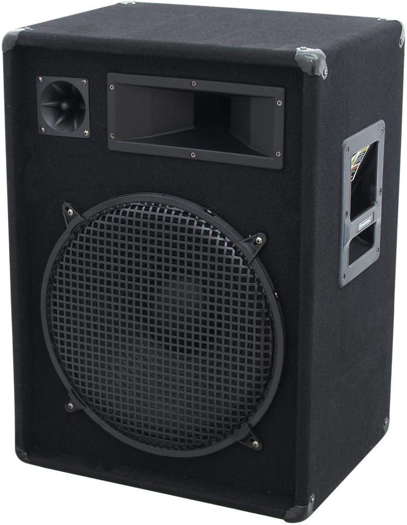 OMNITRONIC DX-1522 3-Wege Box 800 W | Robuste Full-Range-Box mit 15" Tieftöner und 800 Watt Leistung