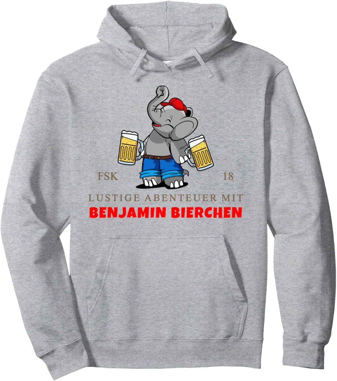 Benjamin Bierchen 2. bier digga bier. AM PM Beer Elefant Fun Pullover Hoodie