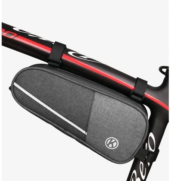 SYSTEM-S Fahrrad Tasche wasserfest Dreiecktasche Rahmentasche Triangeltasche Grau