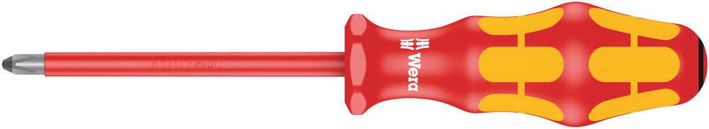 Wera 05006164001 165 i VDE-isolierter Kreuzschlitz-Schraubendreher, PZ 2 x 100 mm 165 i PZ VDE mit L