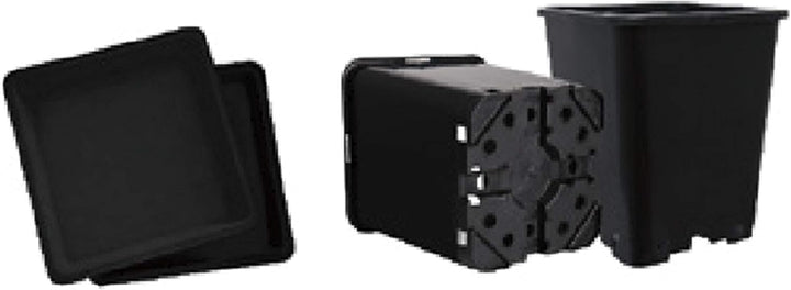 Blumentopf / Pflanztopf Set 18 teilig: 9 Töpfe mit 7 Liter Fassungsvermögen und 9 Untersetzern (7 Li