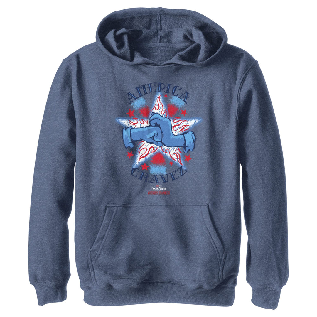 Marvel Unisex Kinder Get Ready Hoodie, Marineblau Heather, L