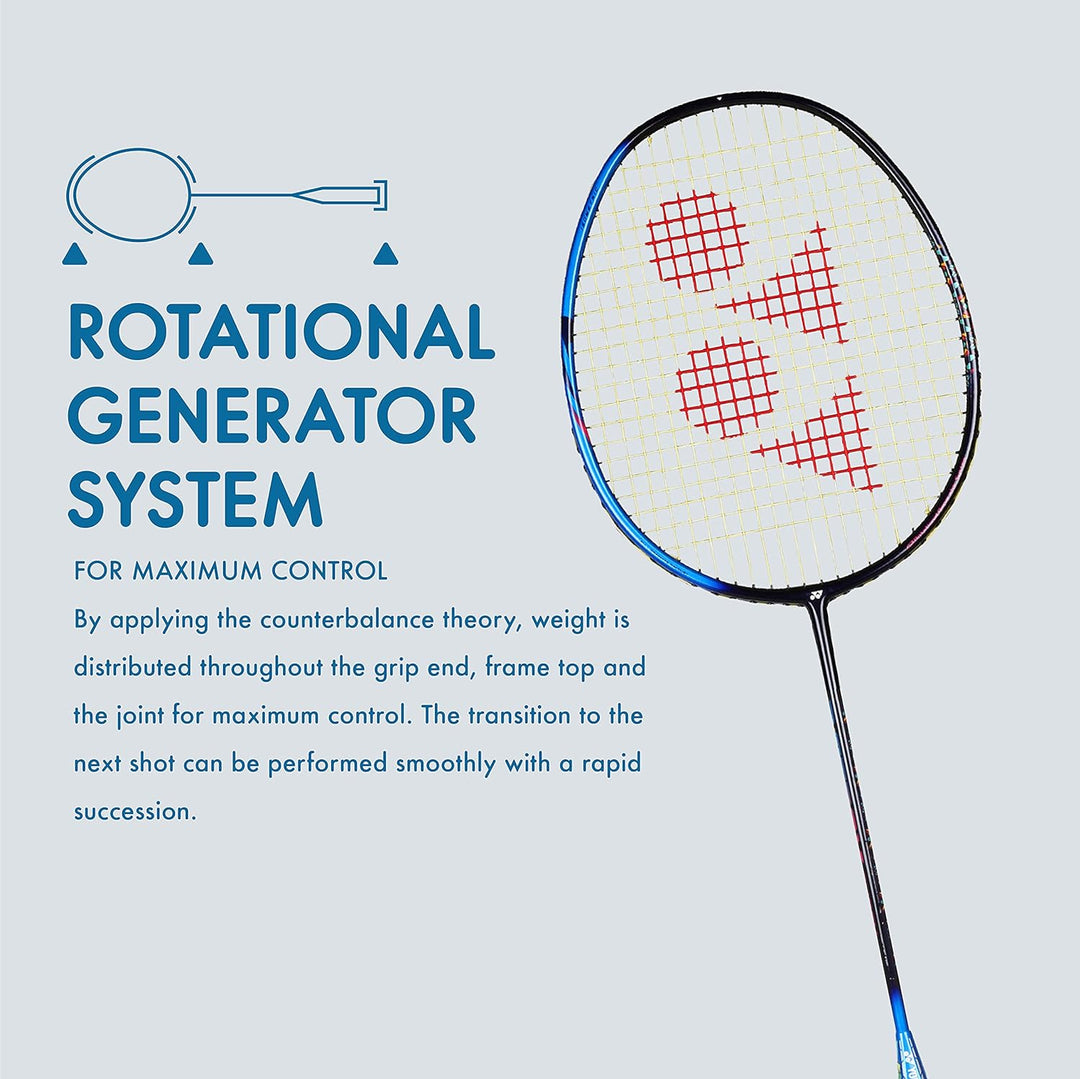 YONEX Smash Badmintonschläger (G4, 73 g, 12,7 kg Spannung) schwarzblau, schwarzblau