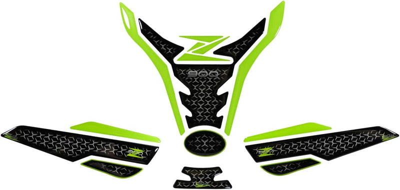 BIKE-label Tankpad Set Tankschutz Grün kompatibel für Kawasaki Z900-850021VA