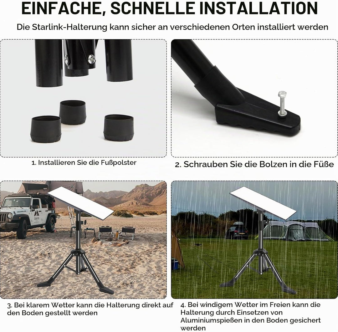 Gen 3 Stativständer, Tragbares kompatibel mit Starlink Gen 3 Montageset, Klappbarer Metall-Starl-Ink