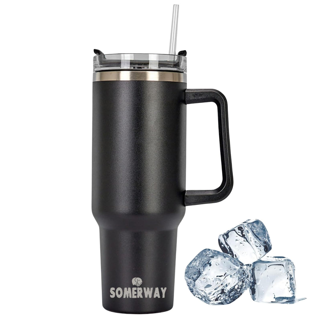 Somerway 1182ml 40oz Kaffeebecher to Go, Doppelwandiger Edelstahl Vakuum Isolierbecher mit Griff und