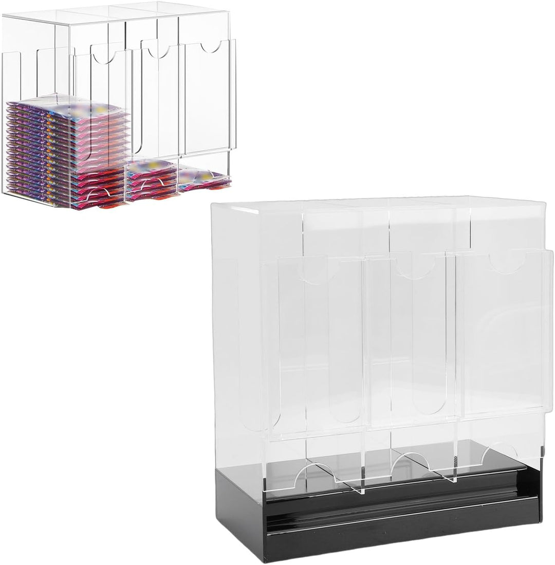 Acryl-Kartenspender, Booster-Pack-Organizer mit 3 Fächern, Stabiler Struktur und Transparenter Ausse