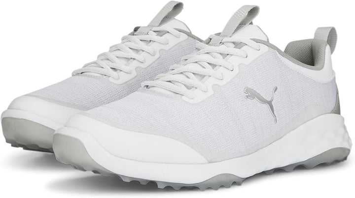PUMA Herren Fusion Pro Golfschuh 41 EU Puma Weiss Puma Silber Flach Hellgrau, 41 EU Puma Weiß P
