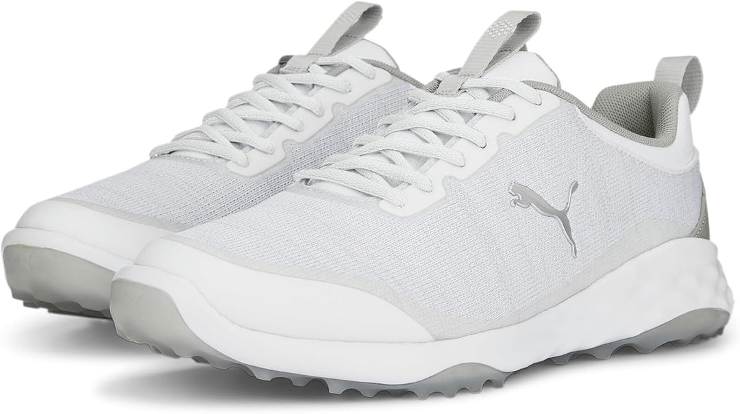 PUMA Herren Fusion Pro Golfschuh 41 EU Puma Weiss Puma Silber Flach Hellgrau, 41 EU Puma Wei&#xDF; P