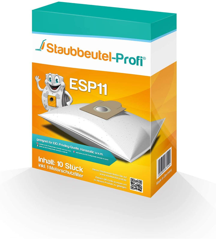 20 Staubsaugerbeutel ESP11 von Staubbeutel-Profi® kompatibel zu Swirl EIO80, Swirl EIO 80 für Quigg