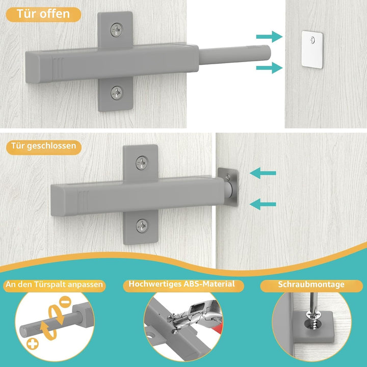 Push to Open Türöffner Jiayi 4 Stück Schwer Hochleistung Push Open Magnet Drucktüröffner Schrank Lei
