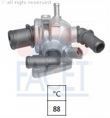 FACET 7.8673 Thermostat Kühlmittel Kühlwasserthermostat mit Dichtung 88°C für OPEL Corsa D Schräghec