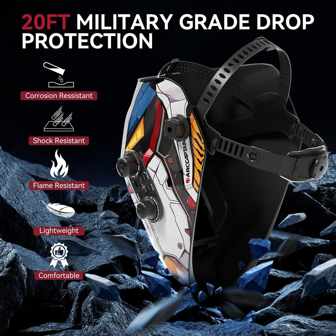 ARCCAPTAIN Schweisshelm Automatik Real Colour Vollautomatik Schweisshelme mit Extra Grossem Sichtfel