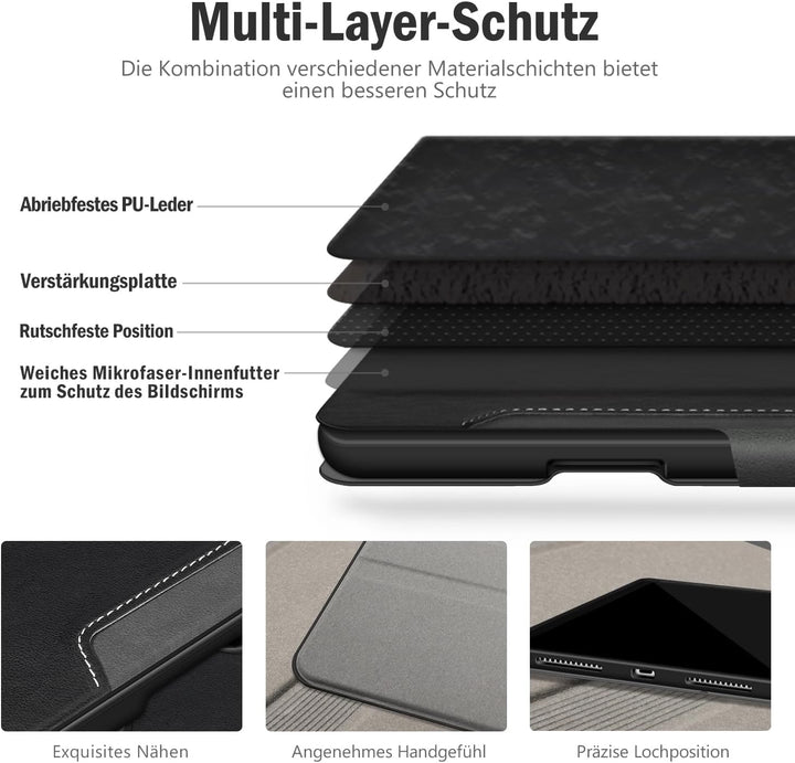 Antbox Leder Hülle iPad Air 2022 5.Generation/iPad Air 2020 4.Gen Hülle iPad 10.9 Zoll mit Stifthalt
