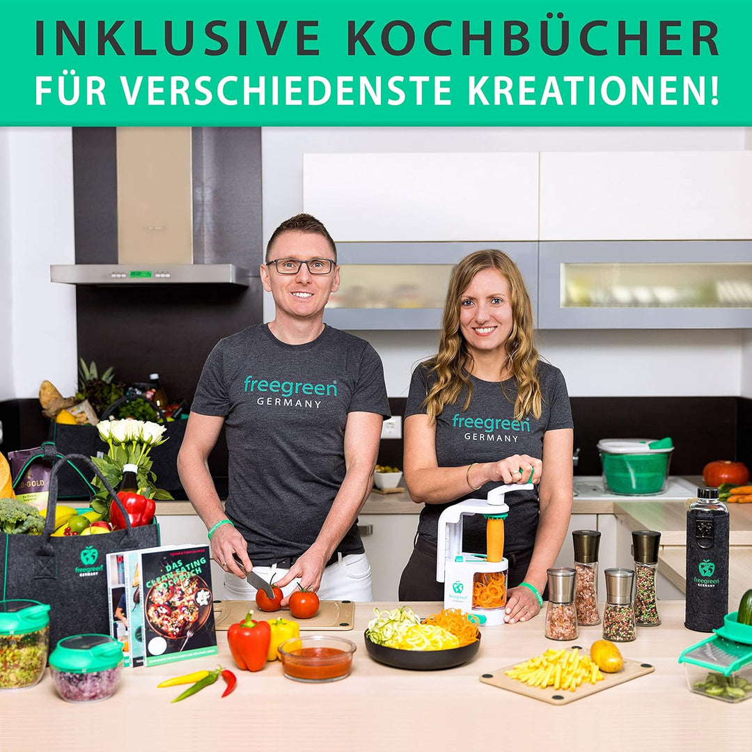 freegreen® GERMANY Gemüseschneider 940 ml Multi-Zerkleinerer I Zwiebelschneider I Universalzerkleine
