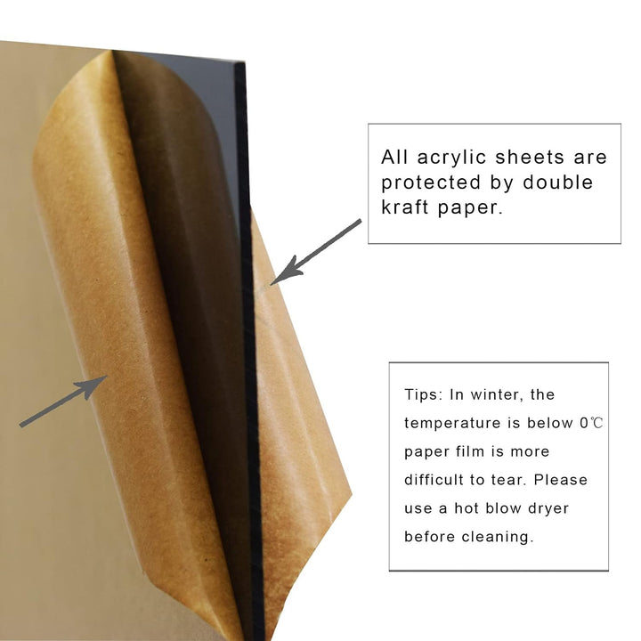 XLNT Tech 10 Stück & 10 farbige Acryl-Kunststoffplatten 30,5 x 30,5 cm (0,118 Zoll) dick) (nicht tra