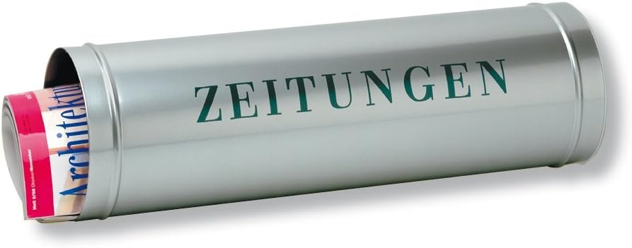 Burg-Wächter Zeitungsrolle mit Kunststoffabdeckung, Briefkastenergänzung, 800 Si, Silber + Seitendec
