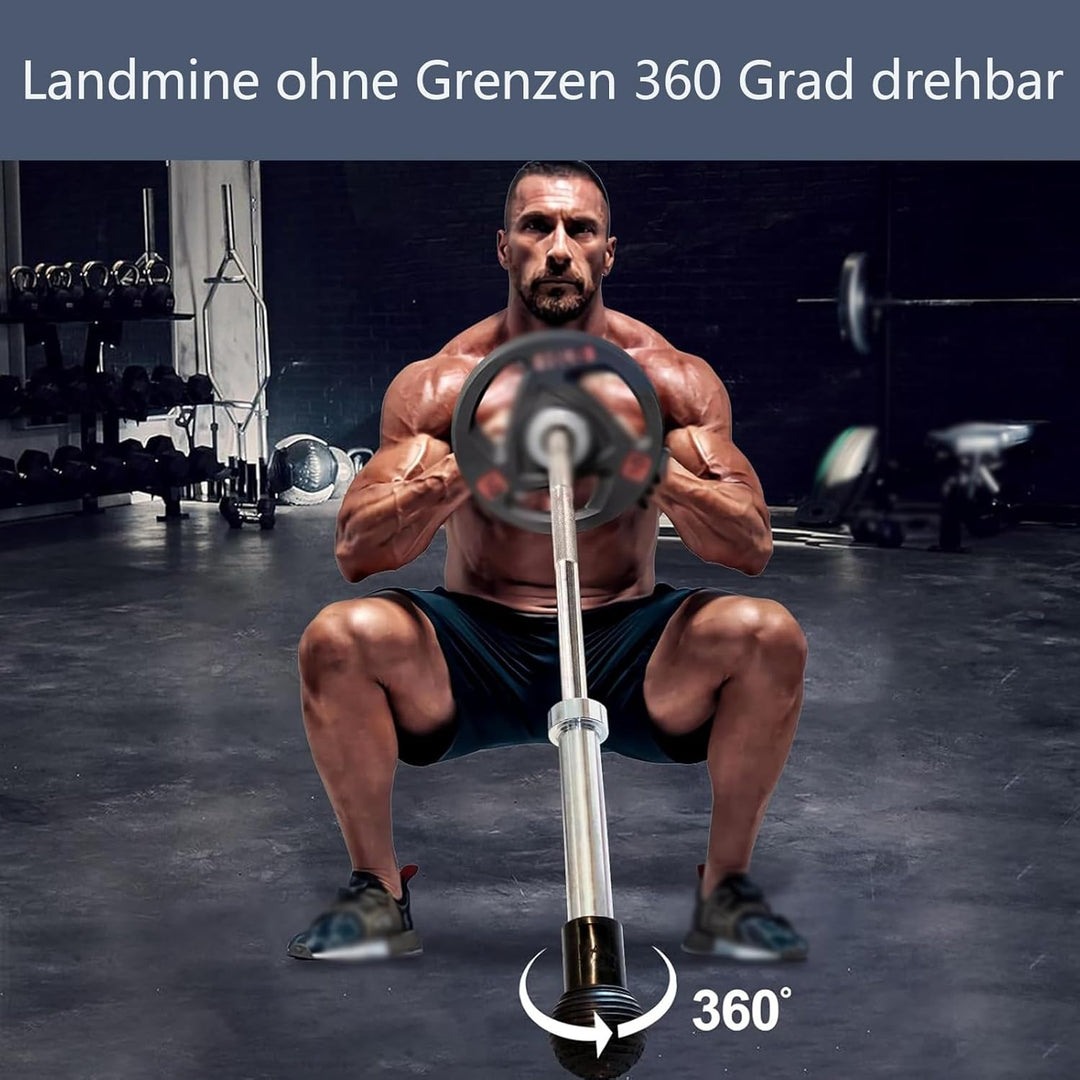 Landmine 30mm, Landmine Zubehör, Krafttraining Zubehör für Fitness-Gruppen, 360° Drehung, Stabil und